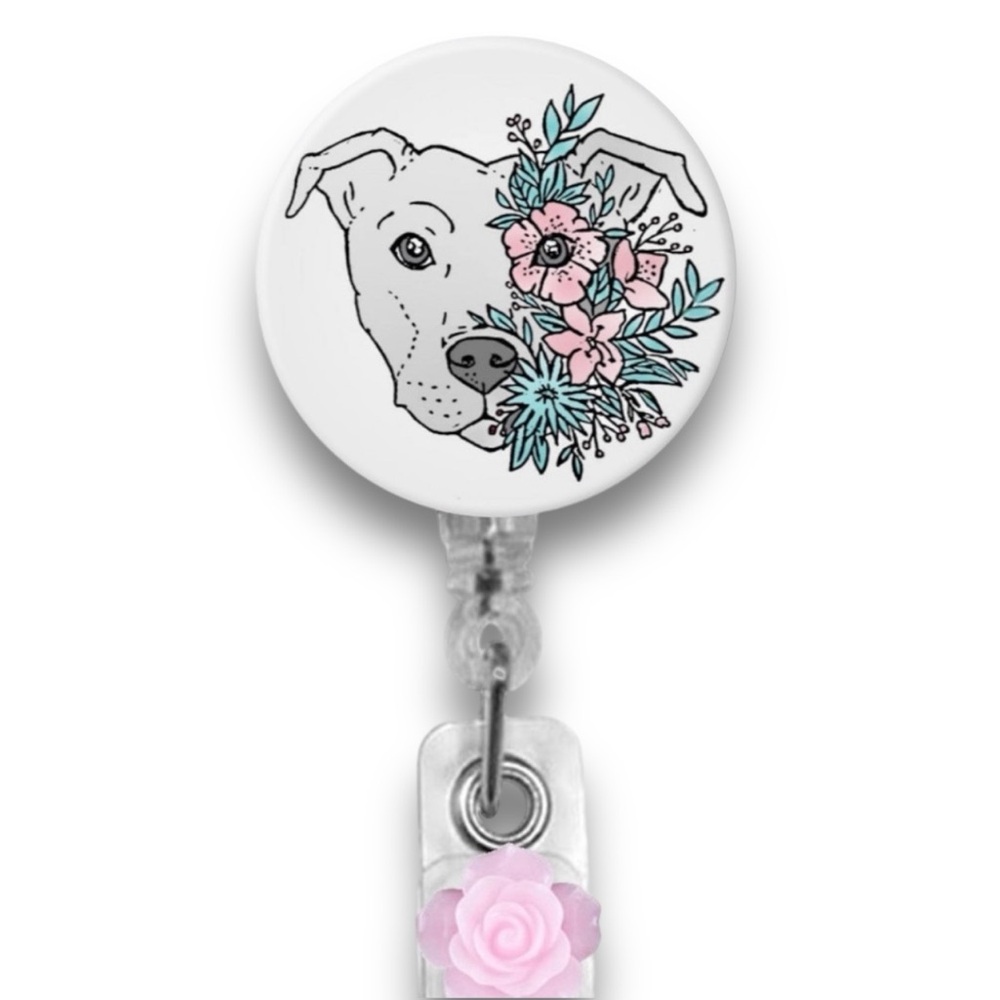 Pitbull Pittie Dog Lover Pet Retractable Badge Holder Gift
